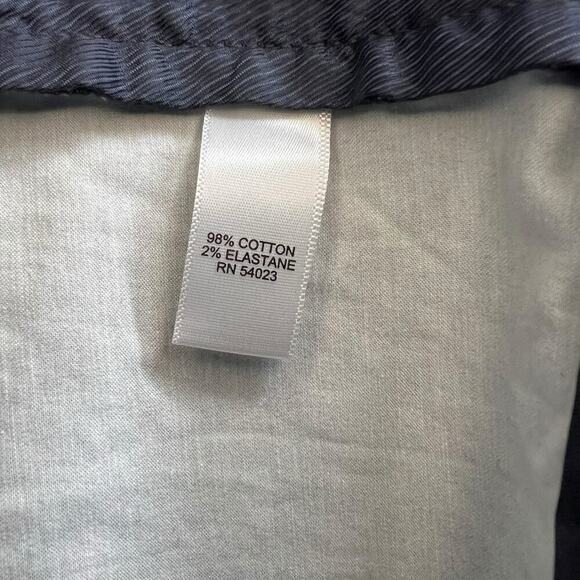 Banana Republic Hampton-Fit Tile Print Sateen Crop Navy Size 14 - Picture 6 of 7